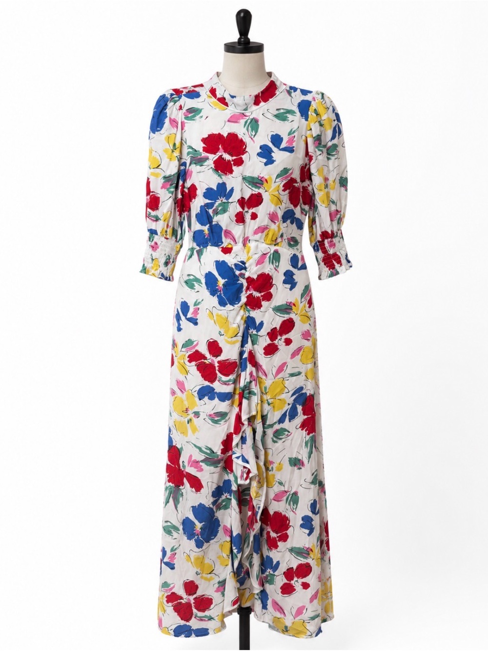 RIXO for Target Floral High Neck Midi Maxi Dress Size 0 Cottagecore Romantic